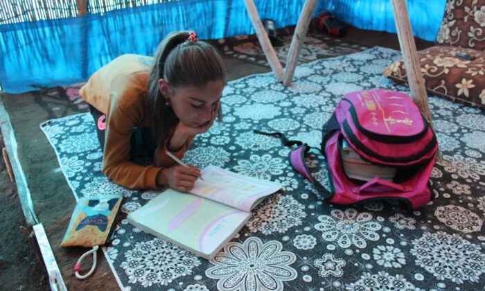 Zorlu yayla hayatı minik Zehra’nın eğitim aşkına engel olmuyor