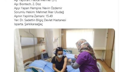 1 milyonuncu aşı Isparta’da uygulandı