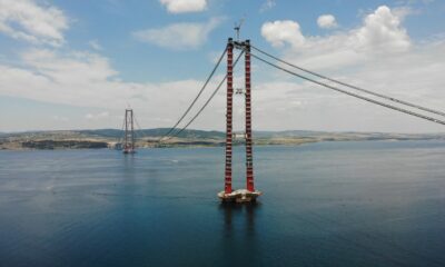 1915 Çanakkale Köprüsü’nün 3’üncü mega blok tabliye montajı başladı