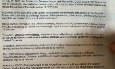 ABD Kongre Binası’nda maske takma zorunluluğu getirildi