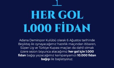Adana Demirspor attığı her gole 1000 fidan bağışlayacak