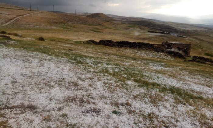 Ağrı’da dolu yağışı