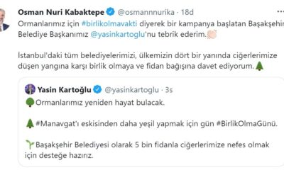 AK Parti İstanbul İl Başkanı Kabaktepe’den orman yangınlarına karşı anlamlı çağrı