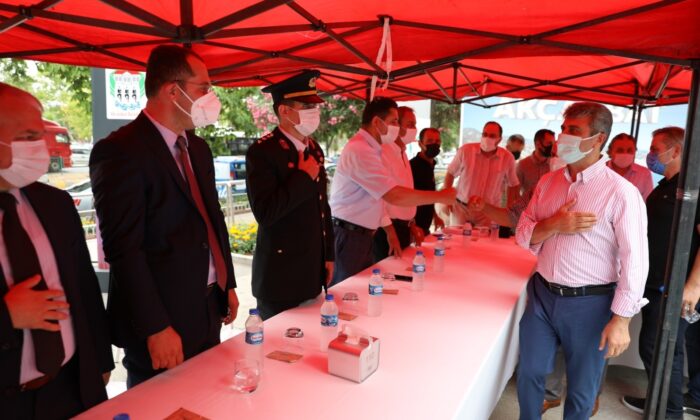 Akçaabat’ta bayramlaşma töreni