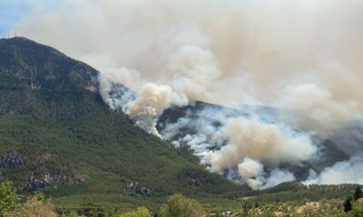 Akseki’de orman yangını devam ediyor