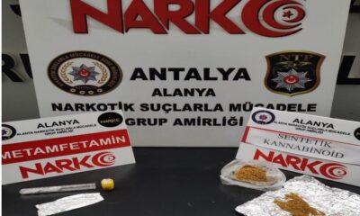 Alanya’da uyuşturucu operasyonu: 2 gözaltı