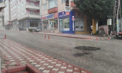 Amasya’da yumurta büyüklüğünde dolu yağdı