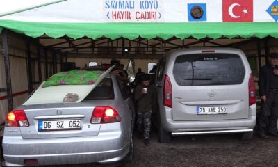 Araçları doludan korumak için taziye çadırı, ot, kilim ve tahtalı önlem