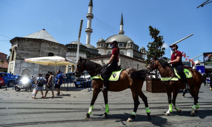 Atlı polislere vatandaş ve turistlerden yoğun ilgi