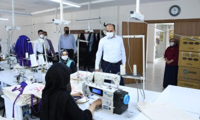 Başkan Altay KOMEK’te üretim yapan kursiyerlerle buluştu