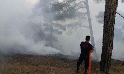 Başkan Büyükkılıç: “Yangın, sarp bölgeler olduğu için erişmekte zorlanılıyor, temennimiz daha fazla ilerlemeden sönmesidir”