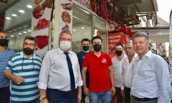 Başkan Çerçi Milletvekili Özkan’la esnaf ziyareti yaptı