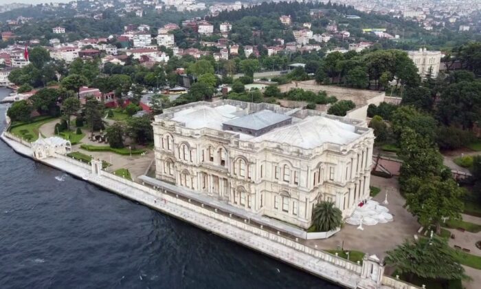 Beylerbeyi Sarayı’nda ziyarete açılan 113 metrelik rıhtım havadan görüntülendi