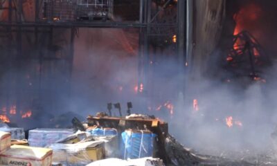 Bin 200 kişinin çalıştığı çivi fabrikasında büyük yangın