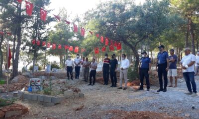 Bozyazı’da şehit kabirlerine bayram ziyareti