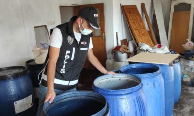 Bursa’da kaçak içki imalathanesine şok baskın