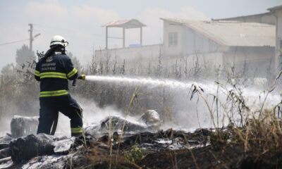 Çalılardan lastiklere sıçrayan yangın gökyüzünü dumana boğdu