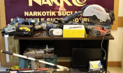 Çalıntı malzeme karşılığı uyuşturucu satan şahsın evine operasyon