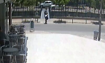 Çanta alıp kaçarken güvenlik kameralarına böyle yakalandı