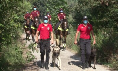 Çekmeköy’de orman yangınlarına karşı atlı denetim gerçekleştirildi