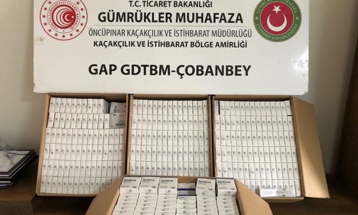Çobanbey Gümrük Kapısında kırmızı reçeteli ilaç yakalandı