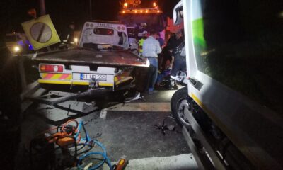 Çöp kamyonu çekiciye çarptı; 1 yaralı