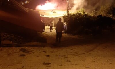 Çüngüş’te çıkan yangın evi kül etti