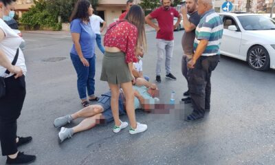 Devrilen motosikletin sürücüsü yaralandı