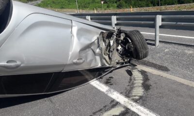 Direksiyon hakimiyetini kaybederek takla attı