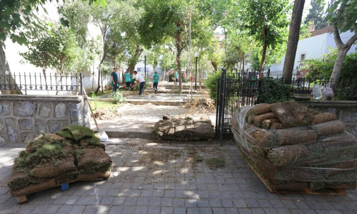 Efeler’de parklar yeşilleniyor