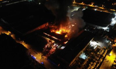 Elazığ Organize Sanayi Bölgesinde(OSB) bir fabrikada yangın çıktı, çok sayıda ekip yangına müdahale etmeye başladı