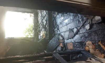 Elektrik kontağından çıkan yangında tek katlı ev yandı