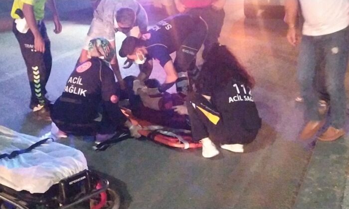 Elektrikli bisikletten düşen şahıs hastaneye kaldırıldı