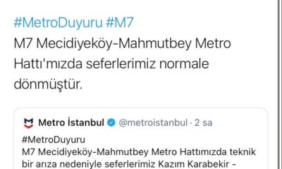 Eyüpsultan’daki metroda meydana gelen patlamanın ardından duran seferler normale döndü