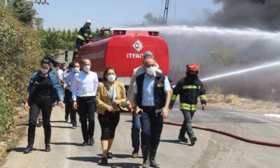 Gaziantep’te depoda çıkan yangına müdahale sürüyor