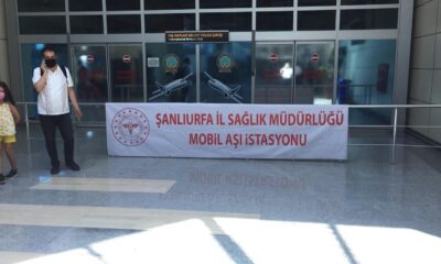 Havalimanına mobil aşı istasyonu kuruldu