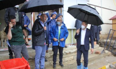 İçişleri Bakanı Süleyman Soylu Güneysu’daki afet bölgesinde incelemelerde bulundu