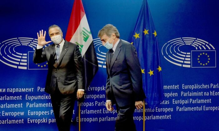 Irak Başbakanı el-Kazımi, AP Başkanı Sassoli ile bir araya geldi