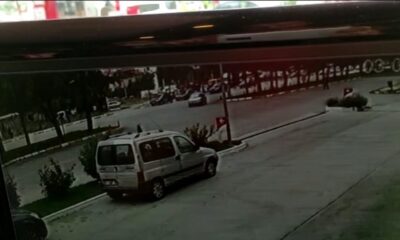 Isparta’daki ölümlü motosiklet kazası güvenlik kamerasına yansıdı