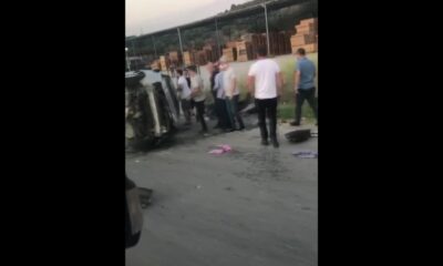 İstanbul-İzmir Otoban çıkışında feci kaza: 3 yaralı