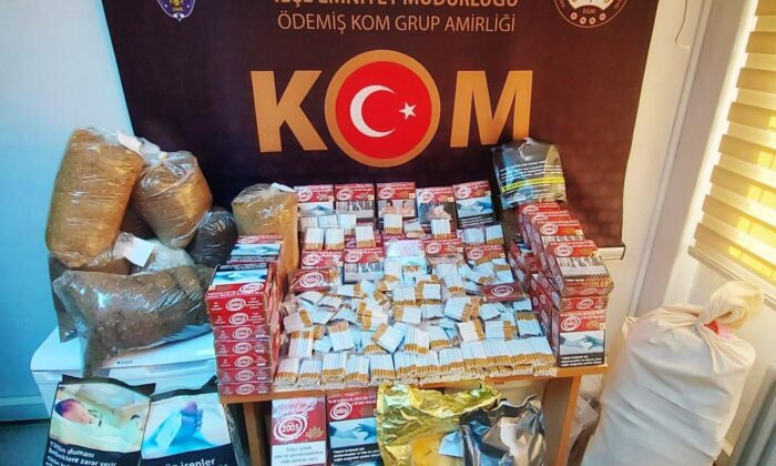 İzmir’de kaçak tütün operasyonu: 2 gözaltı