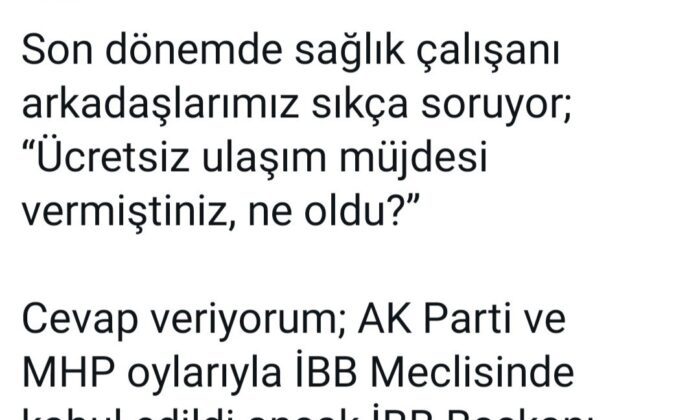 Kabaktepe’den, İstanbul Büyükşehir Belediye Başkanı İmamoğlu’nun ‘veto’ kararına ilişkin açıklama