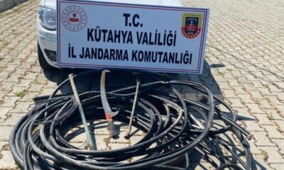 Kablo hırsızlarına suçüstü