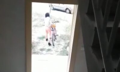 Kadın hırsız amatör kameraya yakalandı