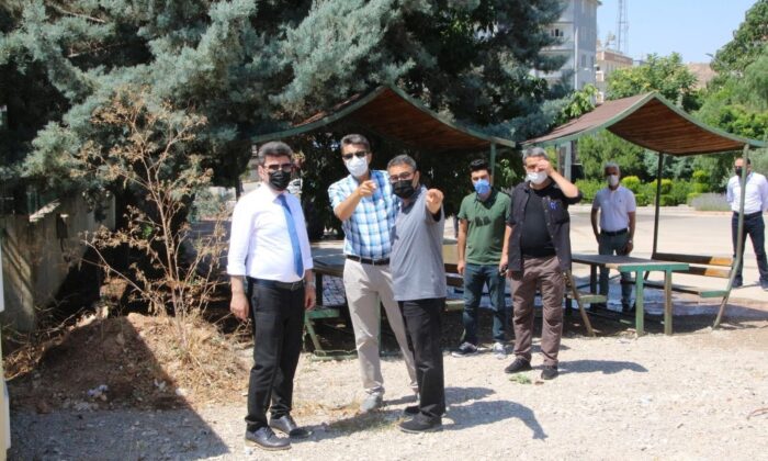 Karacoşkun Üniversite içerisindeki çevre düzenleme çalışmalarını inceledi