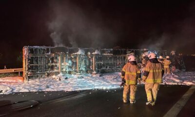 Kaza sonrası tır alev aldı, sürücü yanarak can verdi