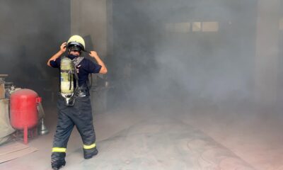 Kimya fabrikasının deposunda korkutan yangın