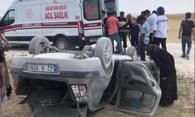 Konya’da otomobil takla attı: 2 yaralı
