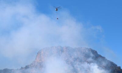Kozan’da orman yangını devam ediyor, havadan müdahale başladı