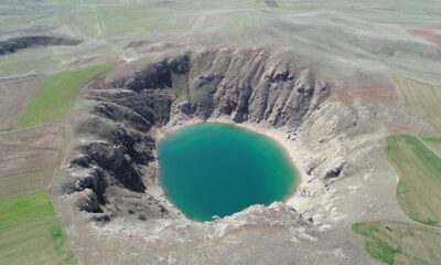 Kuraklık gölün rengini değiştirdi